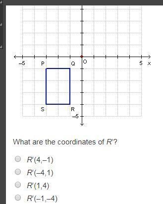 Rectangle PQRS is rotated 90° counterclockwise about the origin to create rectangle-example-1