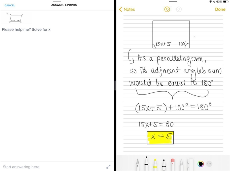 Please help me? Solve for x-example-1