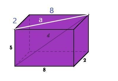 What is the length of the diagonal, ddd, of the rectangular prism shown below? Round-example-1