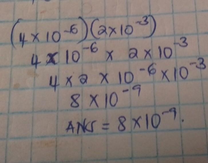 (4 x 10^-6)(2 x 10^3)+1000 show me the correct steps to solve the equation-example-1