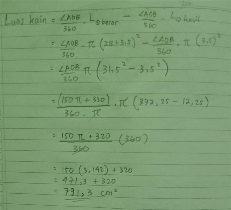 Calculate the are of fabric that will be used?​-example-2