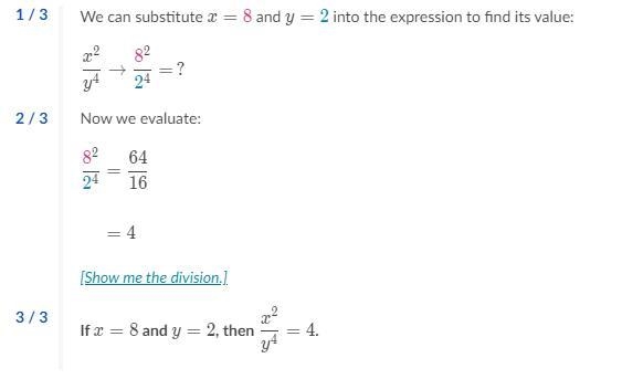 What is the value of \dfrac{x^2}{y^4} y 4 x 2 ​ start fraction, x, squared, divided-example-1