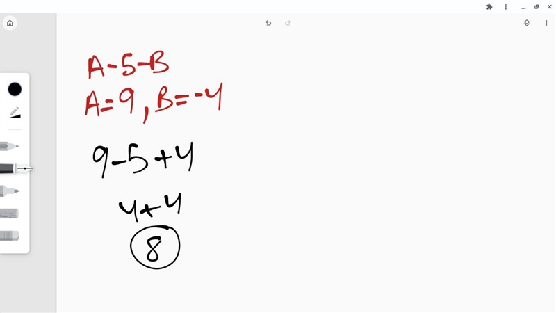 A-5-B when A=9 and B=-4-example-1