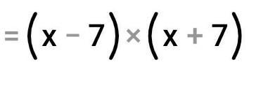 Factor the expression below. x² – 49-example-1