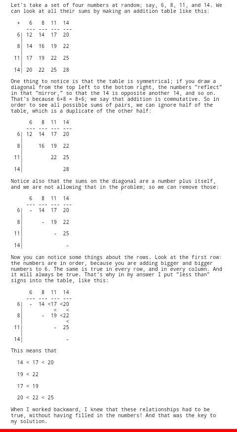 Four distinct integers a, b, c and d have the property that when added in pairs, the-example-2