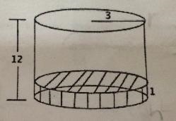 A cylindrical tank (with dimensions shown below) contains water that is 1-foot deep-example-1