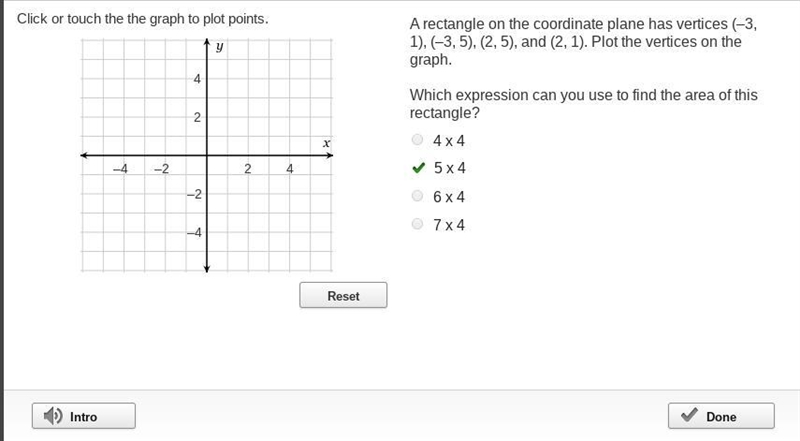 A rectangle on the coordinate plane has vertices (-3, 1), (-3,5), (2,5), and (2, 1). Plot-example-1