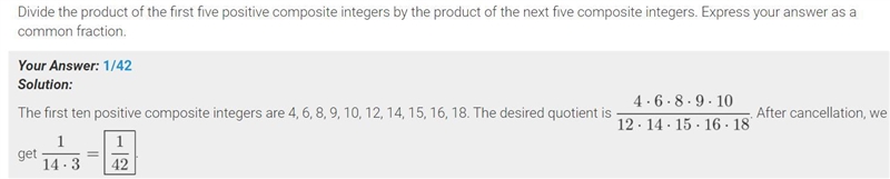 Divide the product of the first five positive composite integers by the product of-example-1