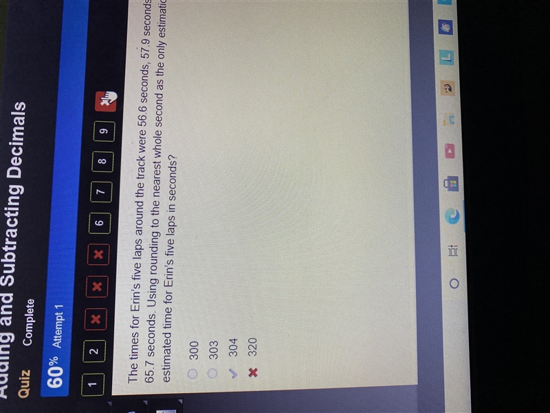 The times for Erin’s five laps around the track were 56.6 seconds, 57.9 seconds, 57.5 seconds-example-1