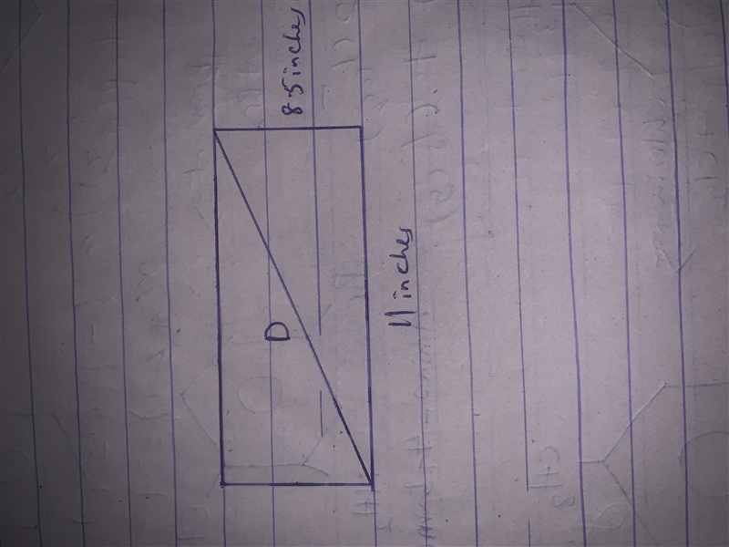 8. A teacher is cutting along the diagonal of a rectangular piece of construction-example-1