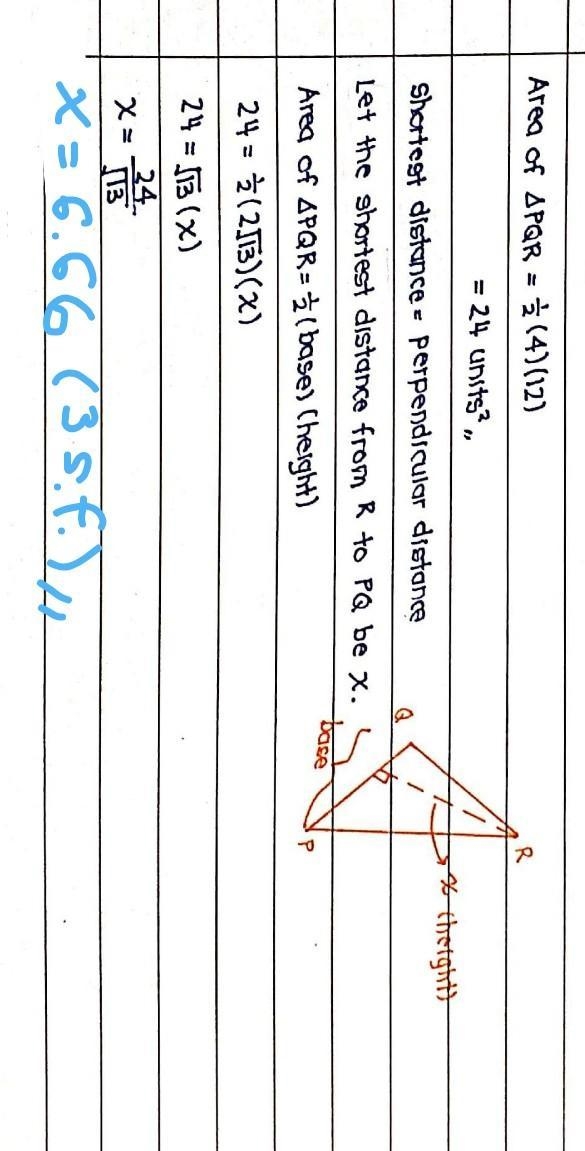 i need explanation for how to do qn(d) where it ask to find the shortest distance-example-2