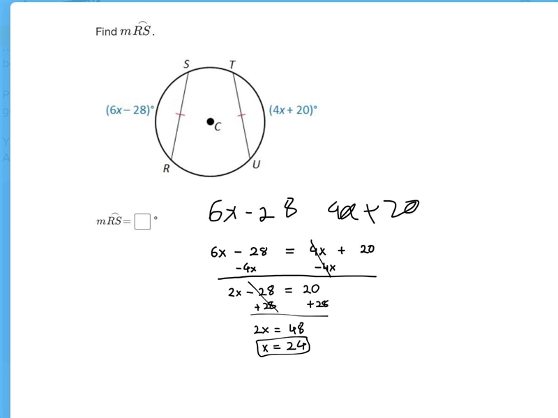 Please use the following image in order to answer the question correctly: Find m RS-example-1