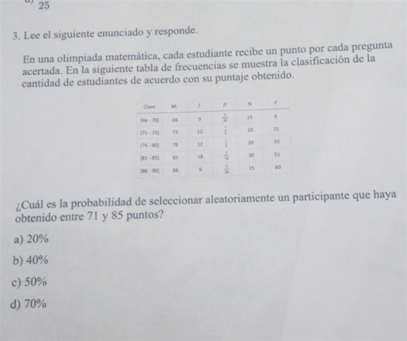 En una olimpiada matemática, cada estudiante recibe un punto por cada pregunta acertada-example-1