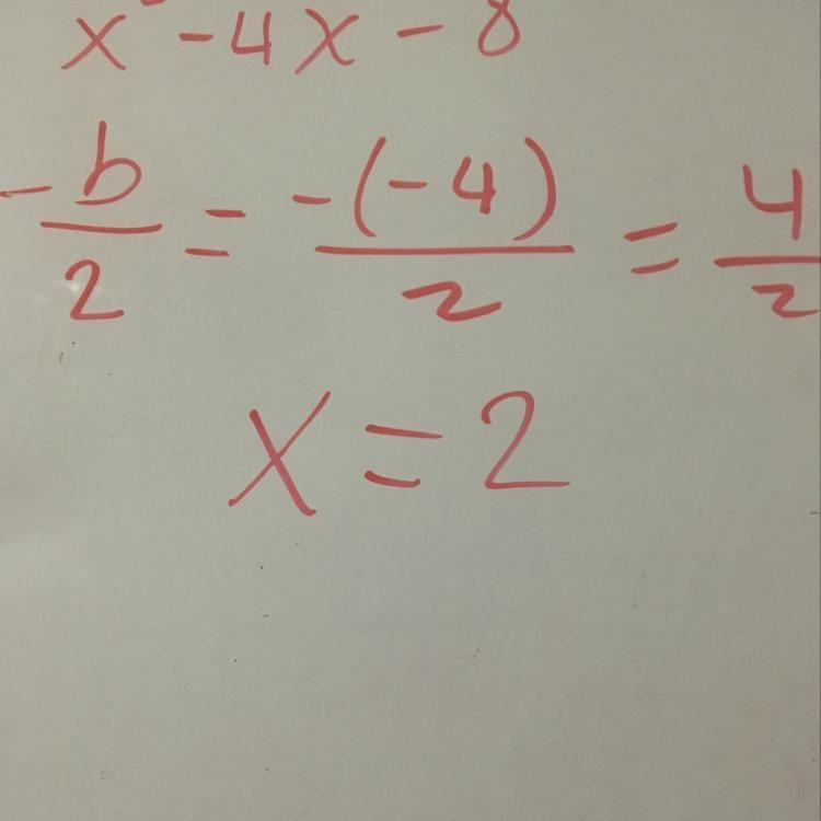 What is the axis of symmetry of y=x2–4x—8-example-1