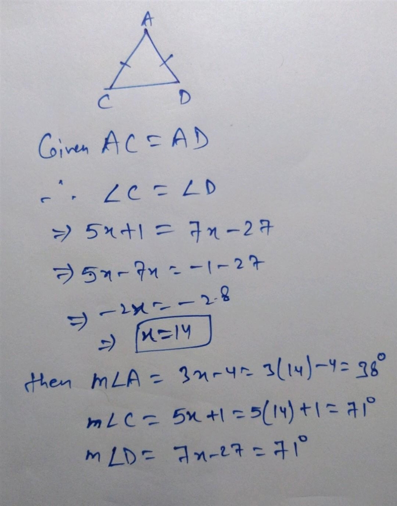 Find the x and the measure of each angle-example-1