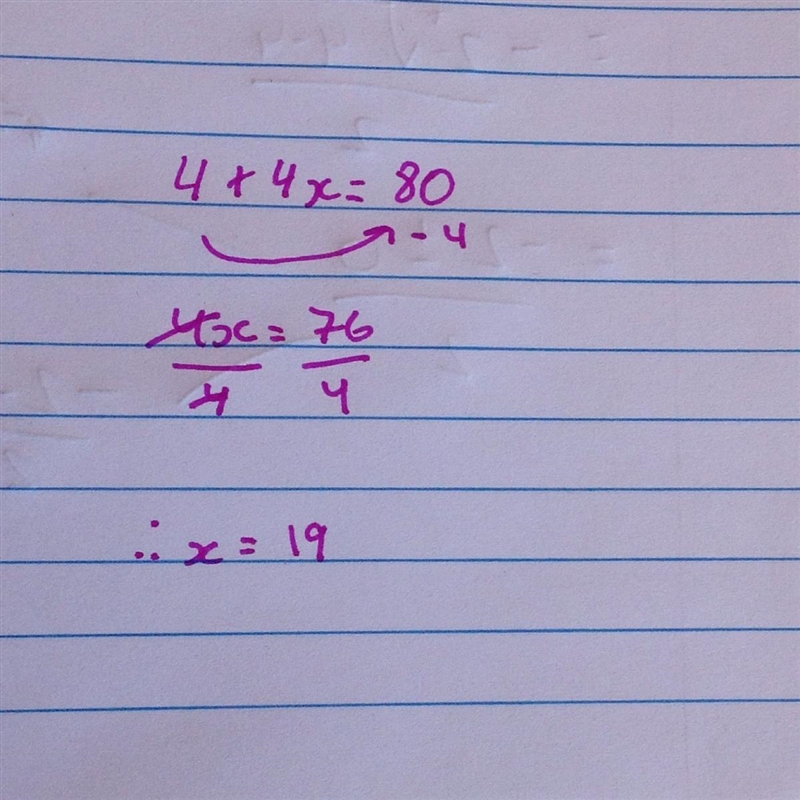 What is the answer 4+4x=80-example-1