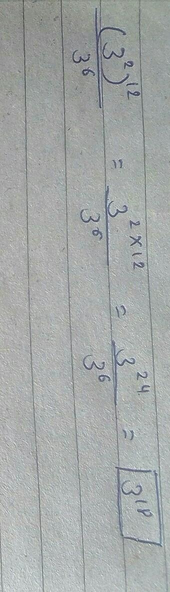 (3^2)12/ 3^6 Look at the picture I don’t understand how to do this problem.-example-1