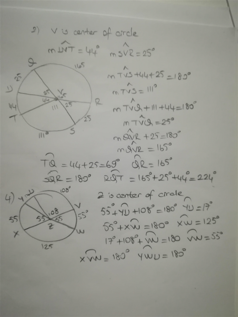 Find the following arc measures help me please......​-example-1