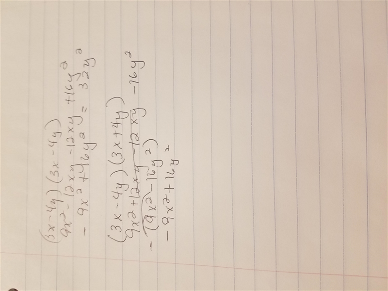 Simplify a polynomial: (3x–4y)²–(3x–4y)(3x+4y)-example-1