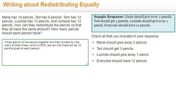 Maria has 14 pencils, Ted has 9 pencils, Tom has 12, pencils, Lucinda has 13 pencils-example-1