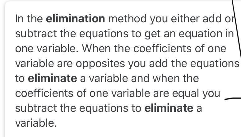 T/F: Elimination is using multiplication and division to eliminate one variable and-example-1