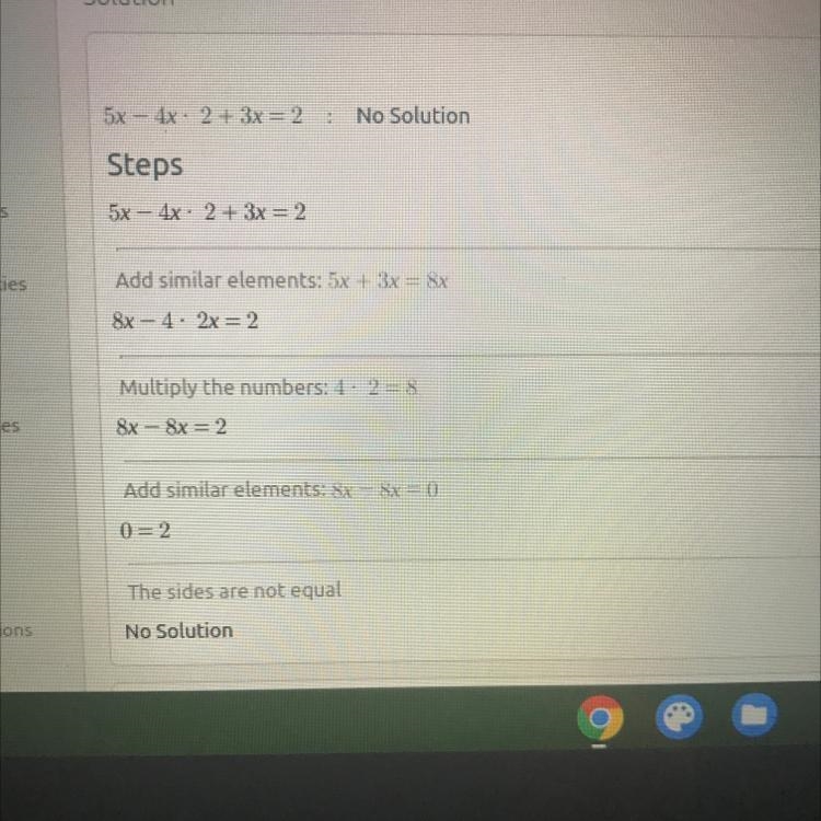 Find the value of the polynomial 5x-4x 2+3 at x=2?-example-1