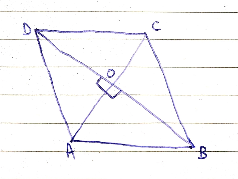 Prove that: If the diagonals of a quadrilateral bisect each other at right angles-example-1