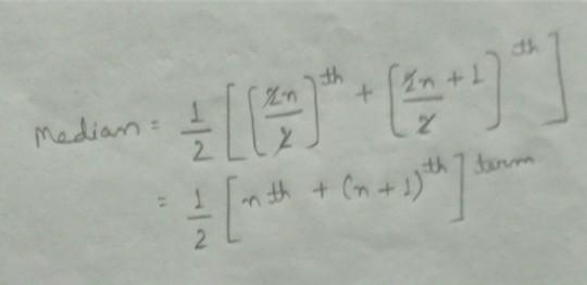 In an arranged series of an even number of 2n terms which term is median​-example-1