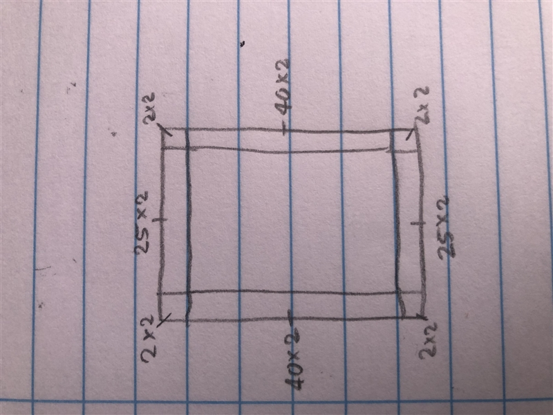 A rectangular lawn of length 40m and breadth 25m is to be surrounded externally by-example-1