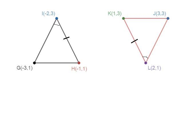 Hannah notices that segment HI and segment KL are congruent in the image below: Two-example-1