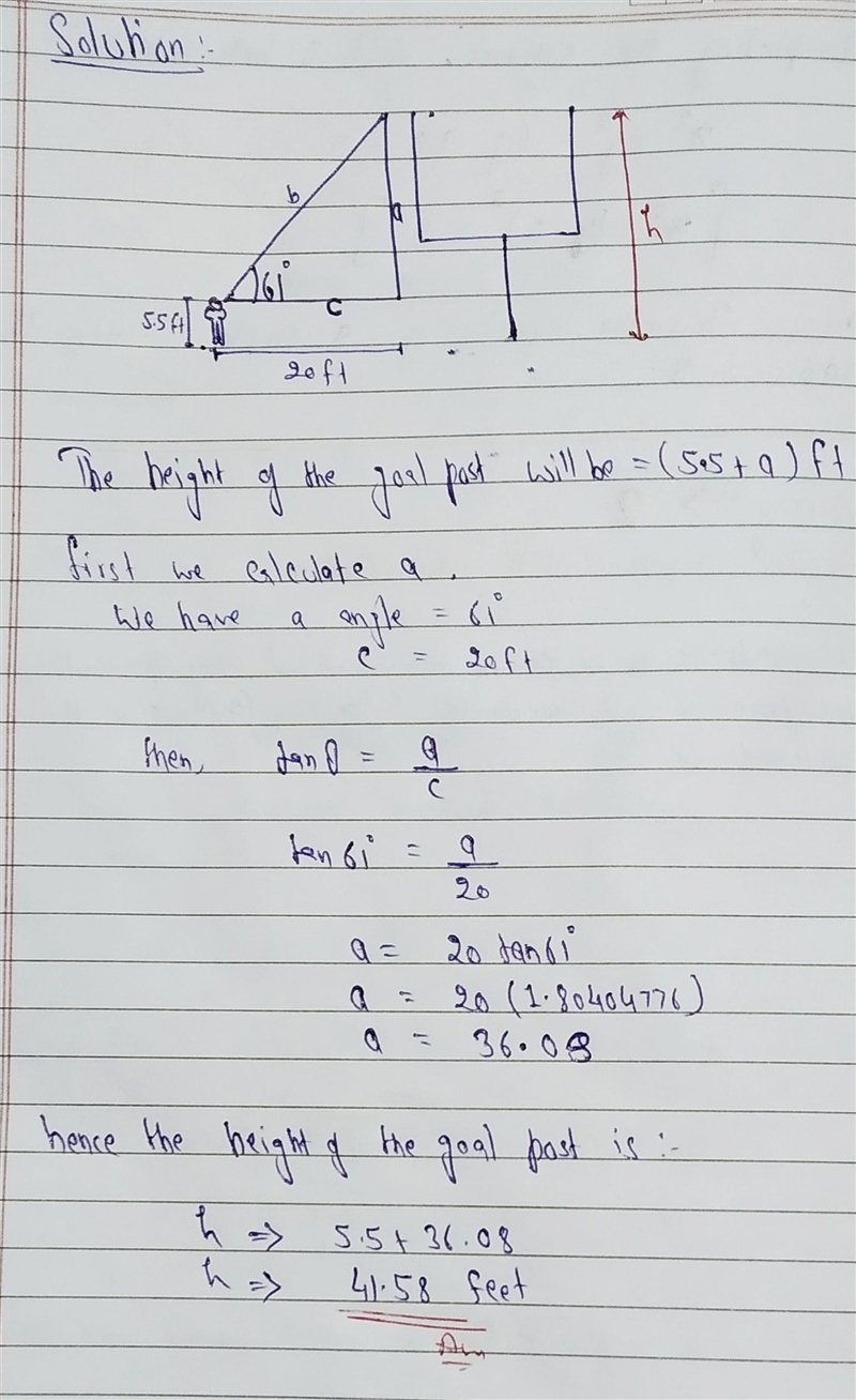 Your math teacher asks you to help calculate the height of the gulf coast on your-example-1