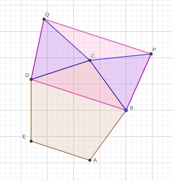 AB = 15, BC = 10, and CD= 7. Find the length DA. 451. Equilateral triangles BCP and-example-1