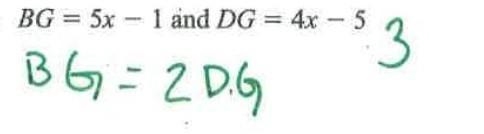 CAN SOMEONE SOLVE THIS EQUATION?? Point G is the centroid of triangle ABC. Use the-example-1