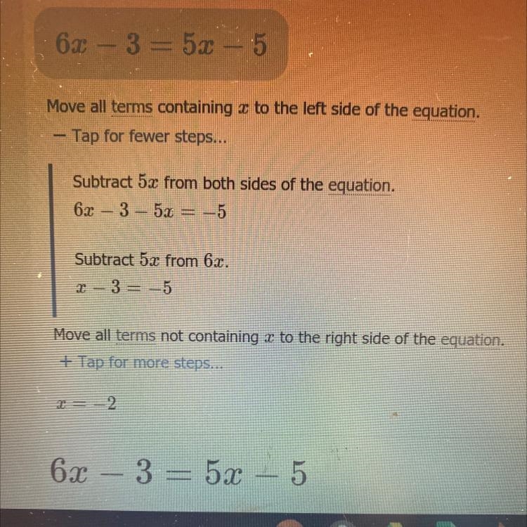 6x-3 = 5x-5 any got a homie-example-1