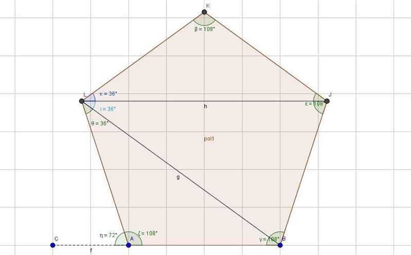 The given shape is a regular pentagon. Work out the value of angle x and angle y. E-example-1