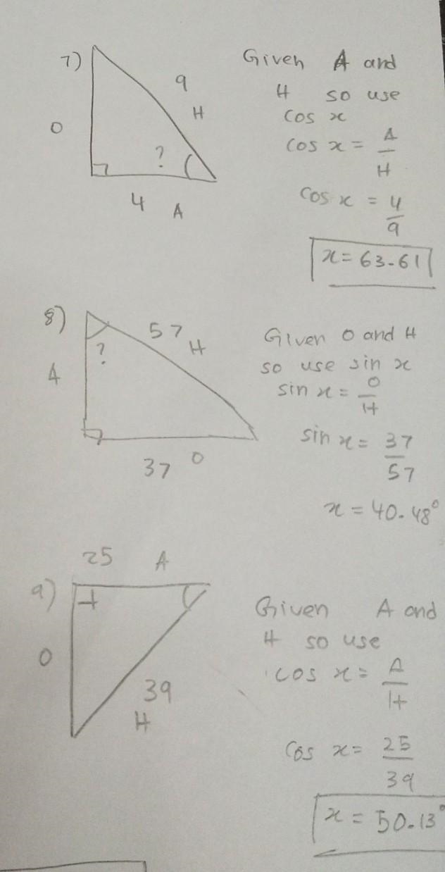 Part 3. Find the measure of the indicated angle to the nearest degree.​-example-1