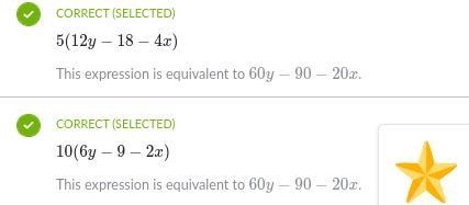 Factor 60 y − 90 − 20 x 60y−90−20x60, y, minus, 90, minus, 20, x to identify the equivalent-example-1