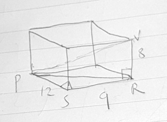 A container is in the shape of the rectangular prism shown. Stan measures the length-example-1