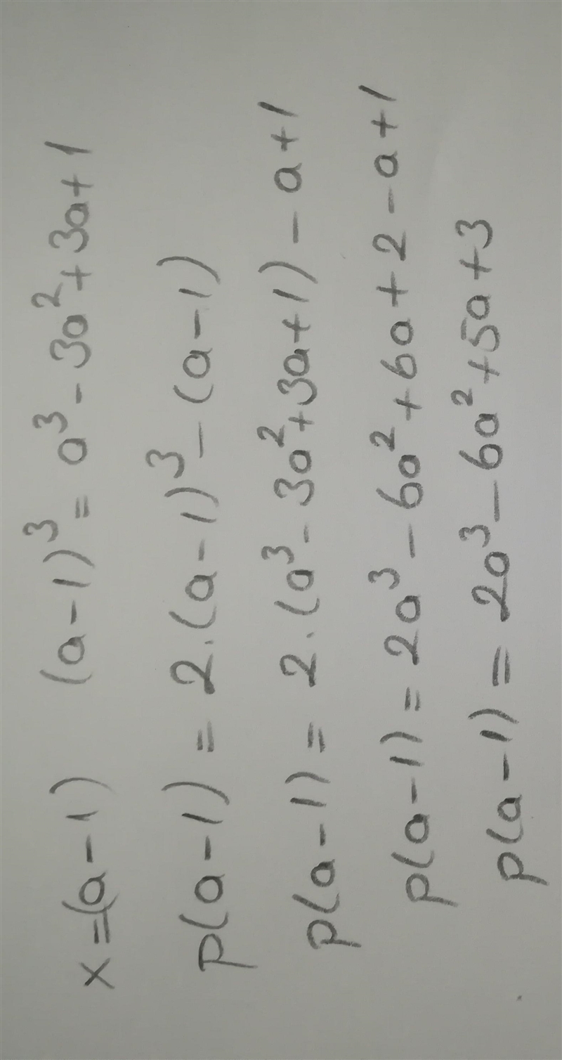 Please help If p(x) = 2x^3 - X, find p(a - 1)-example-1