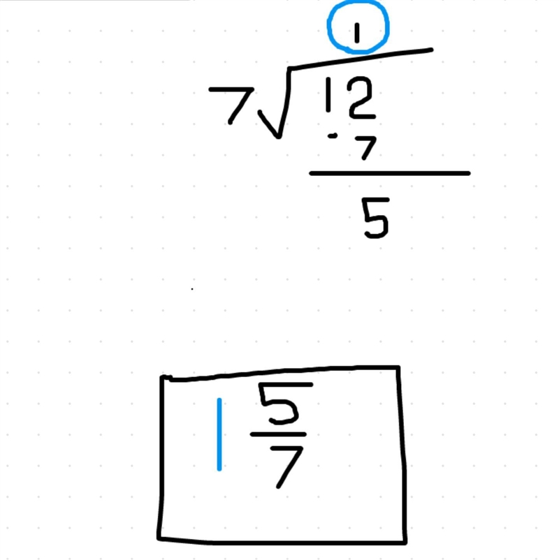 Change to a whole number or mixed number 12/7-example-1