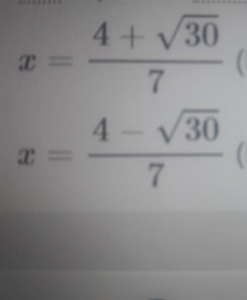 How many distinct real number zeros does F f(x) = -7x^2+8x+2 have-example-1