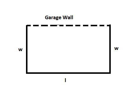 David loves his dog Thor and he wants to create a rectangular enclosure that has an-example-1