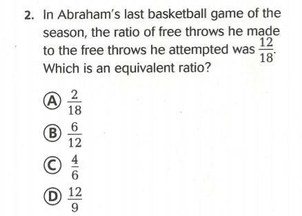 In Abraham's last basketball game of the last season the ratio of free throws he made-example-1