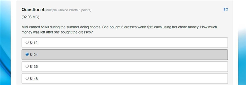 Mini earned $160 during the summer doing chores. she bought 3 dresses worth $12 each-example-1