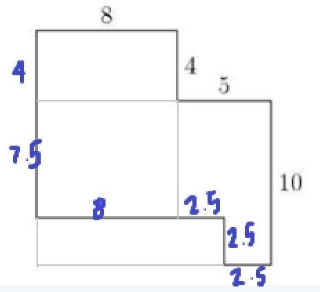 Find the perimeter of the following rectilinear figure.-example-1