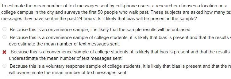 To estimate the mean number of text messages sent by cell-phone users, a researcher-example-1