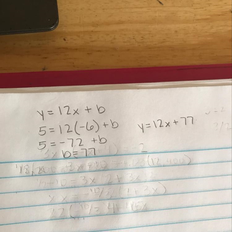 Write an equation of the line passing through the point A(−6, 5) that is parallel-example-1