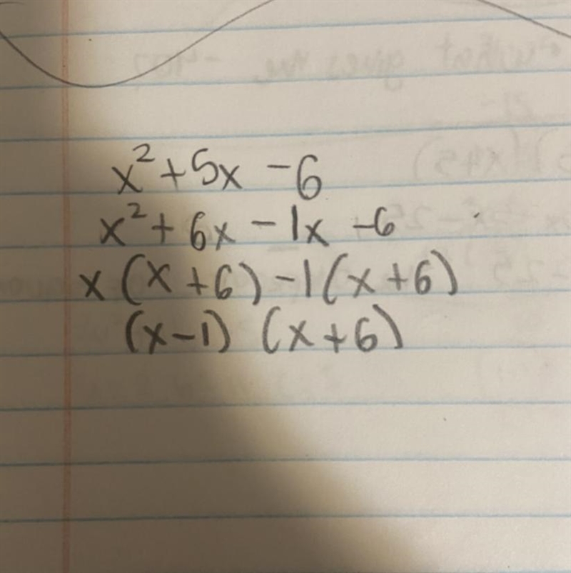 What is the correct factorization of x^2+5x-6?-example-1