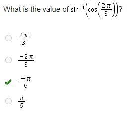 What is the value of sin^-1(cos(2pi/3))?-example-1