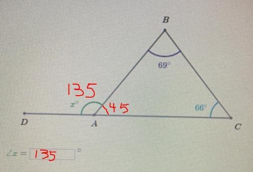 What is the measure of angle x?-example-1